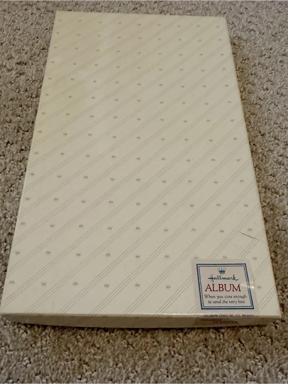 Vintage Hallmark 1982 Embossed Ivory Seashell Photo Album Holds 48 Pics 3.5 x 5